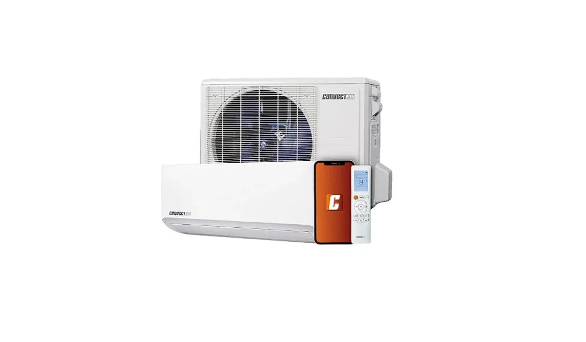 Thermopompe murale mini-split Convectair, unité intérieure et unité extérieure